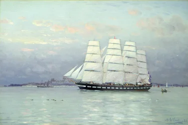 Un barco en salida bajo vela completa, 1882